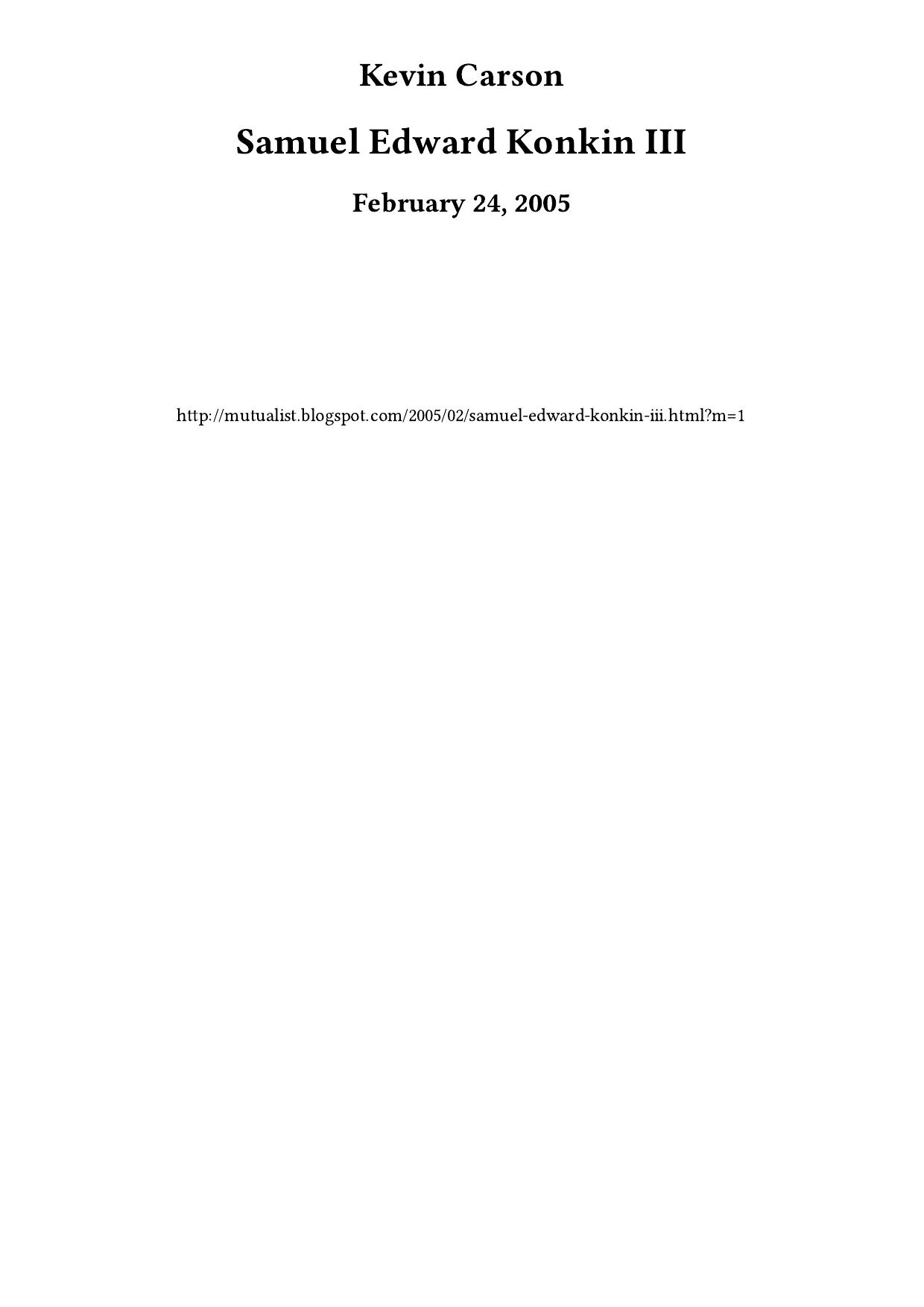 Samuel Edward Konkin III