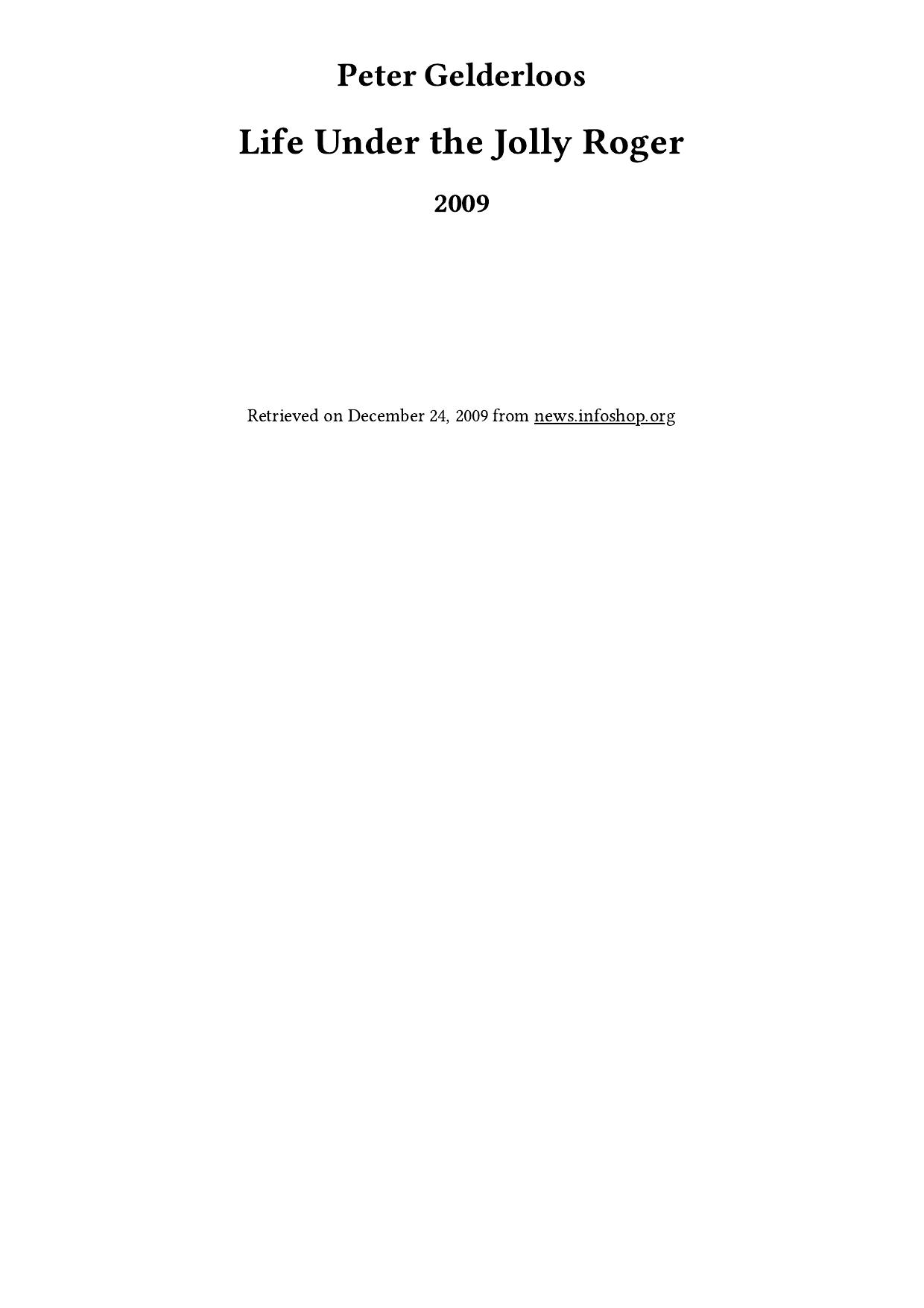 Life Under the Jolly Roger