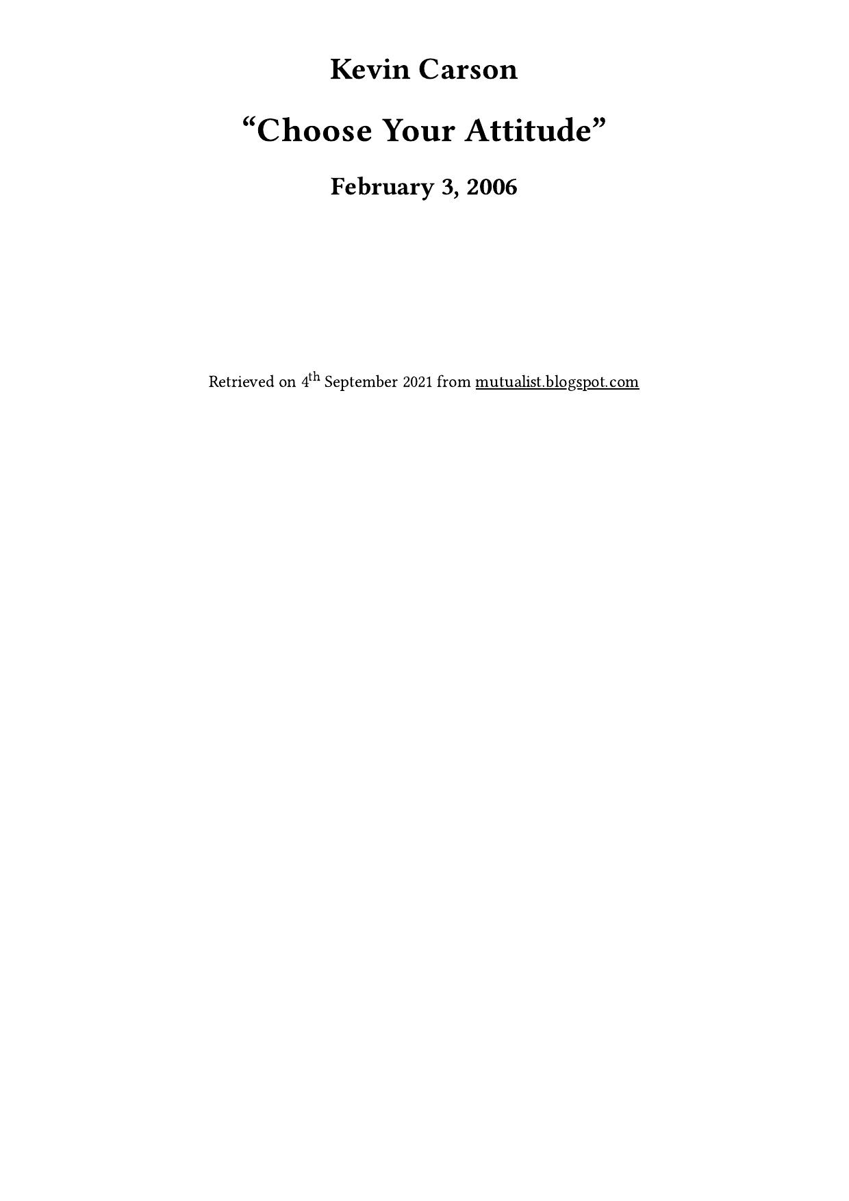 “Choose Your Attitude”