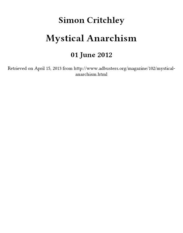 Mystical Anarchism
