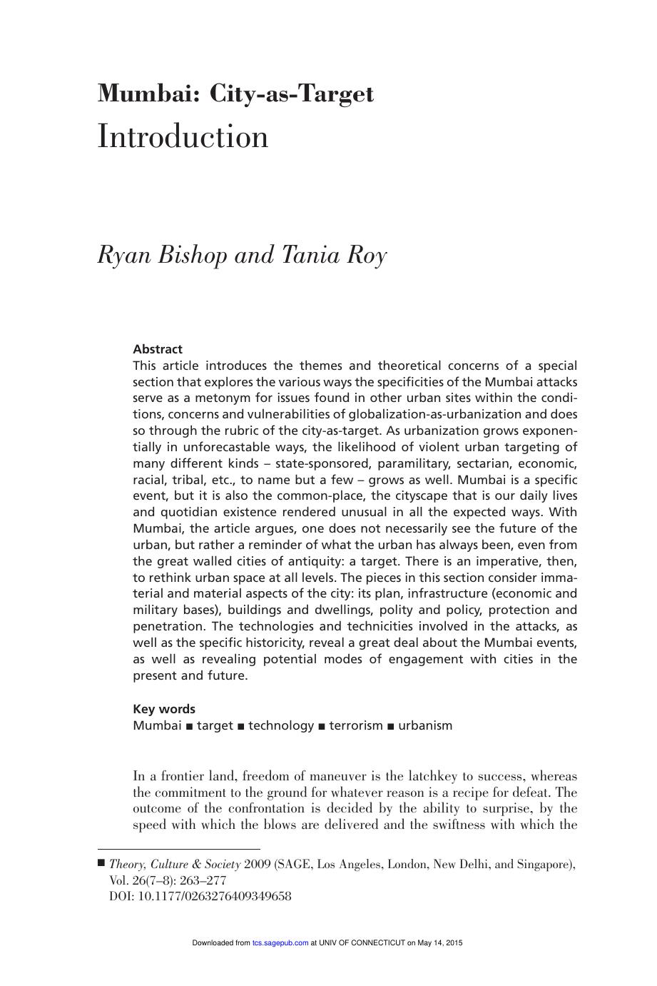 Mumbai: City-as-Target