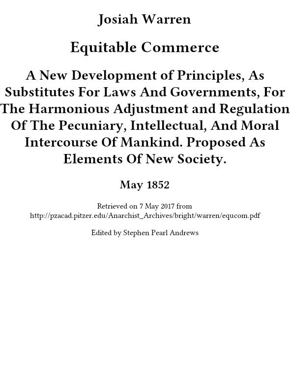 Equitable Commerce
