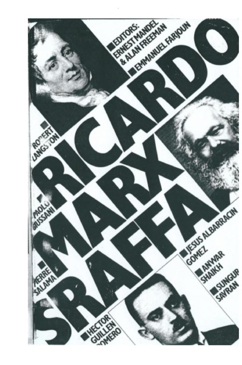 Ricardo, Marx, Sraffa