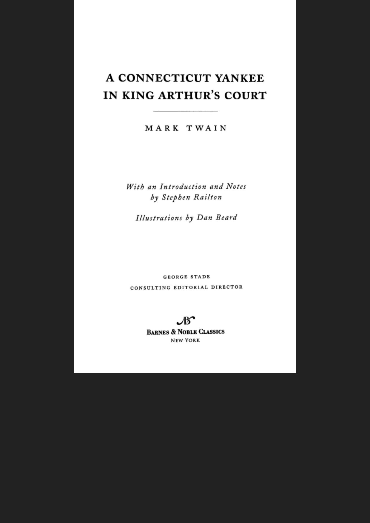A Connecticut Yankee in King Arthur's Court