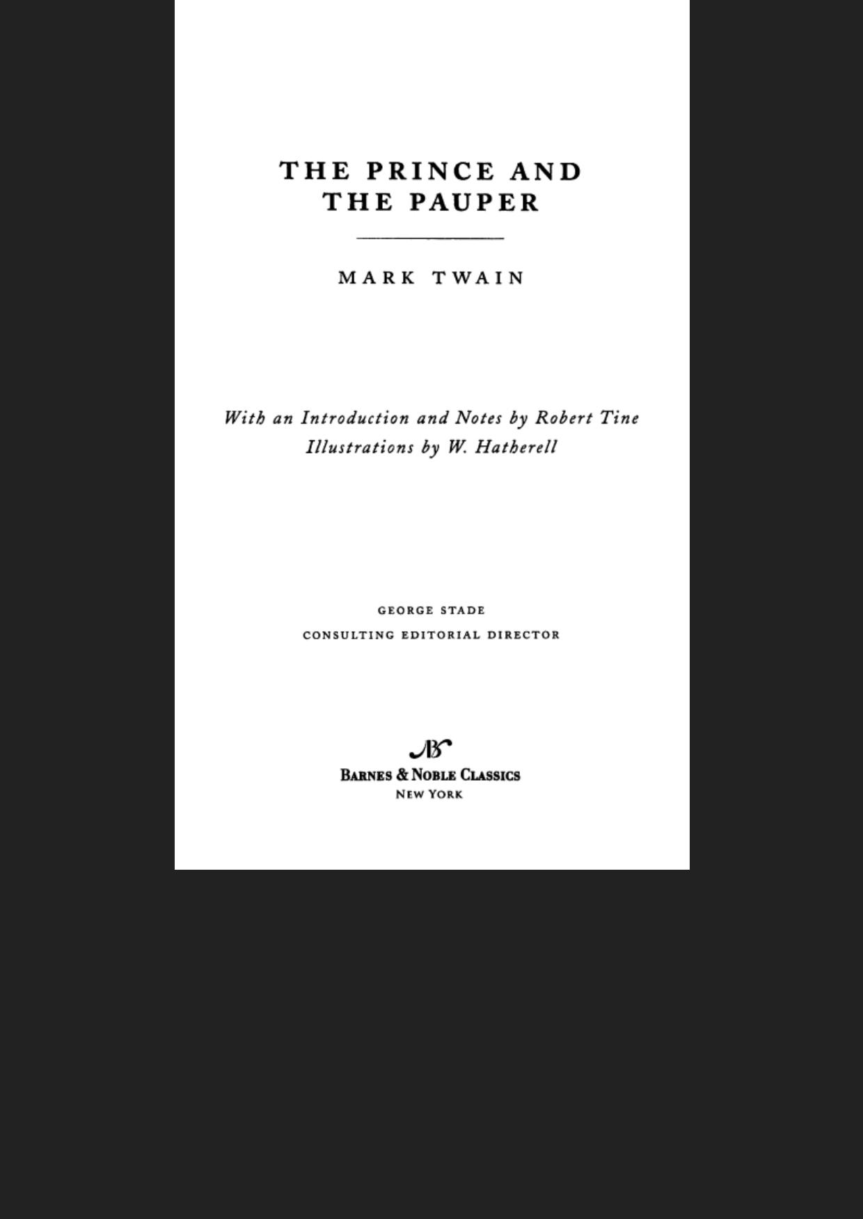 The Prince and the Pauper