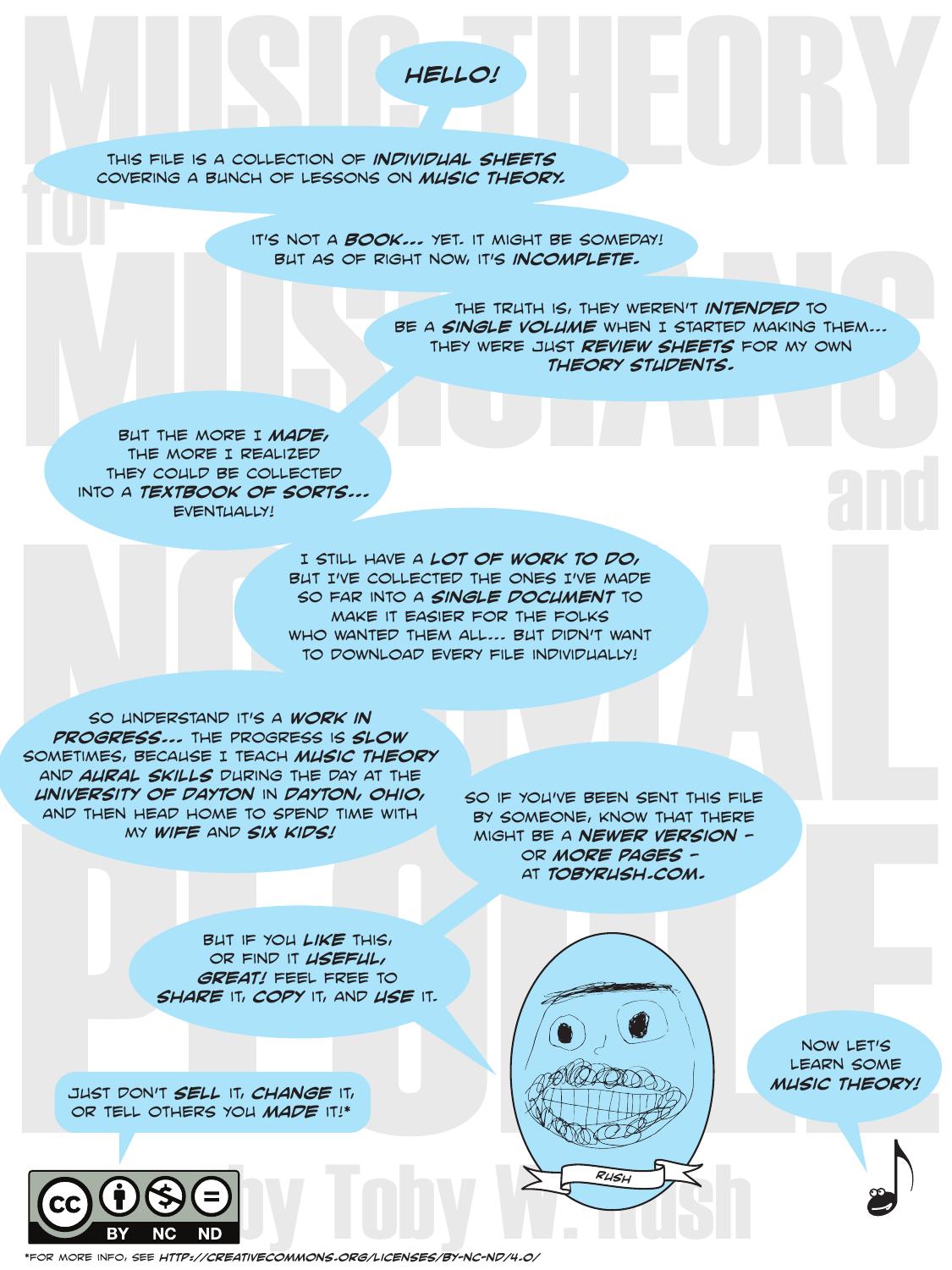 Music Theory for Musicians and Normal People