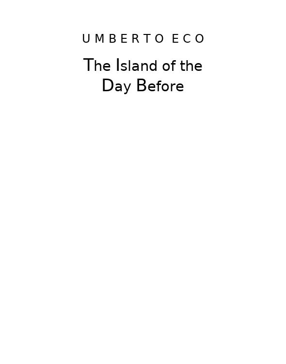 The Island of the Day Before