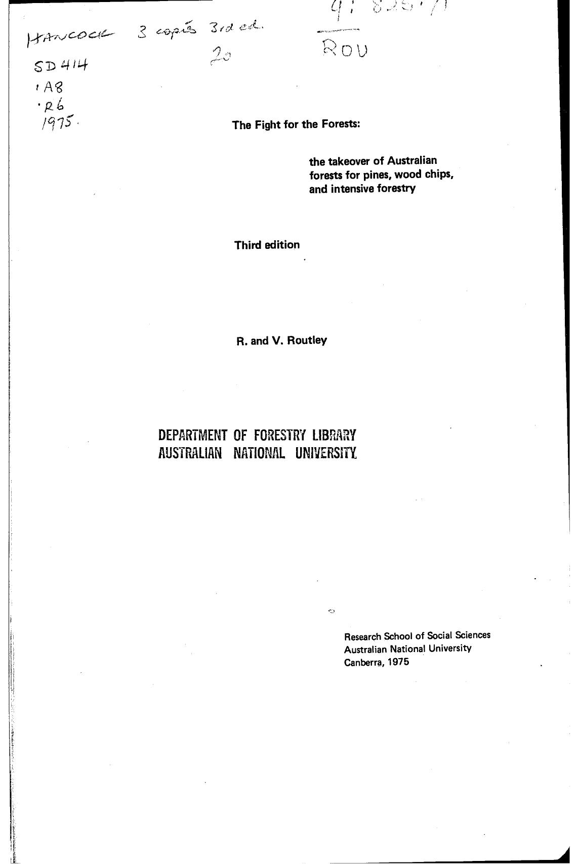 The Fight for the Forests