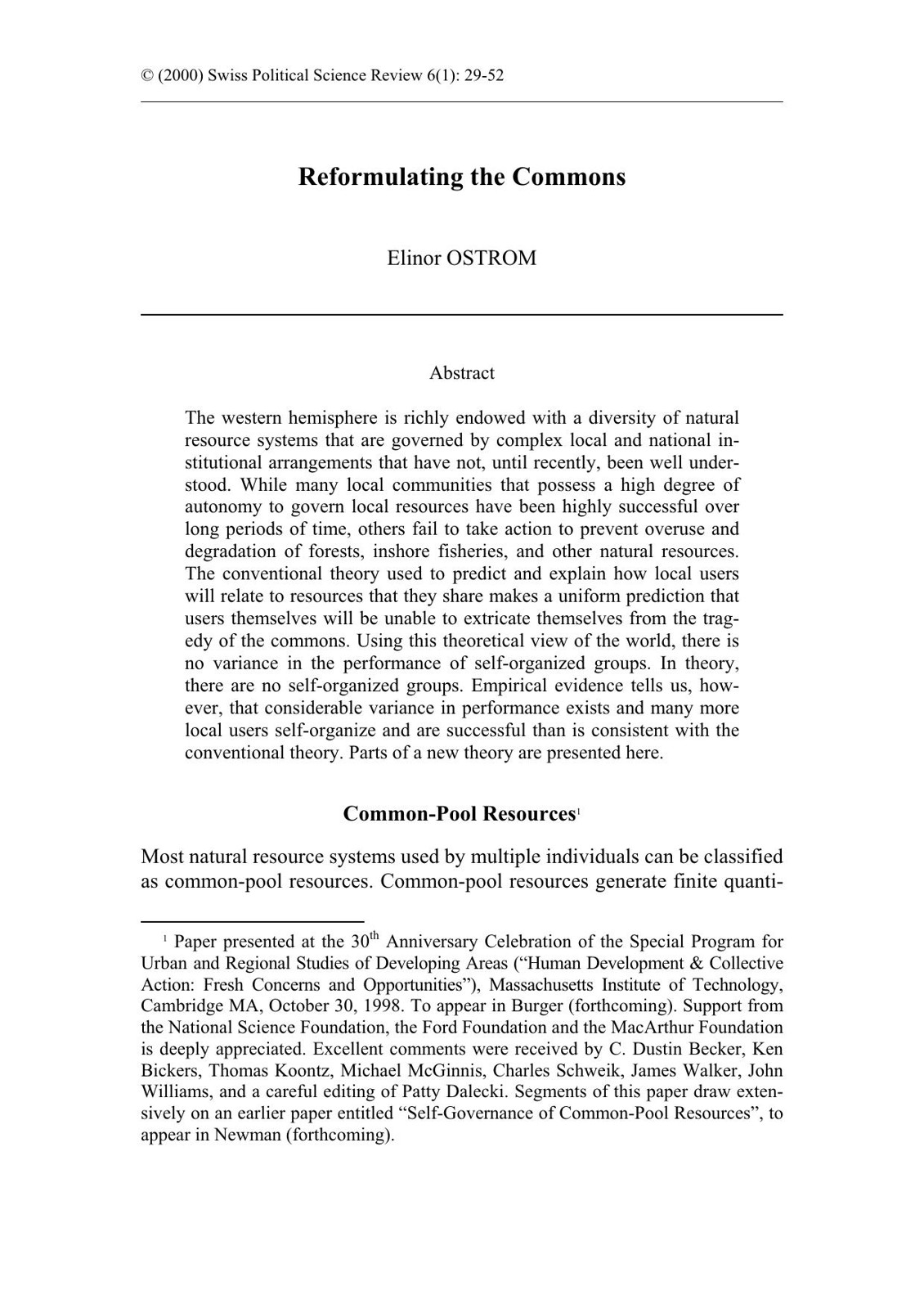 Reformulating the Commons