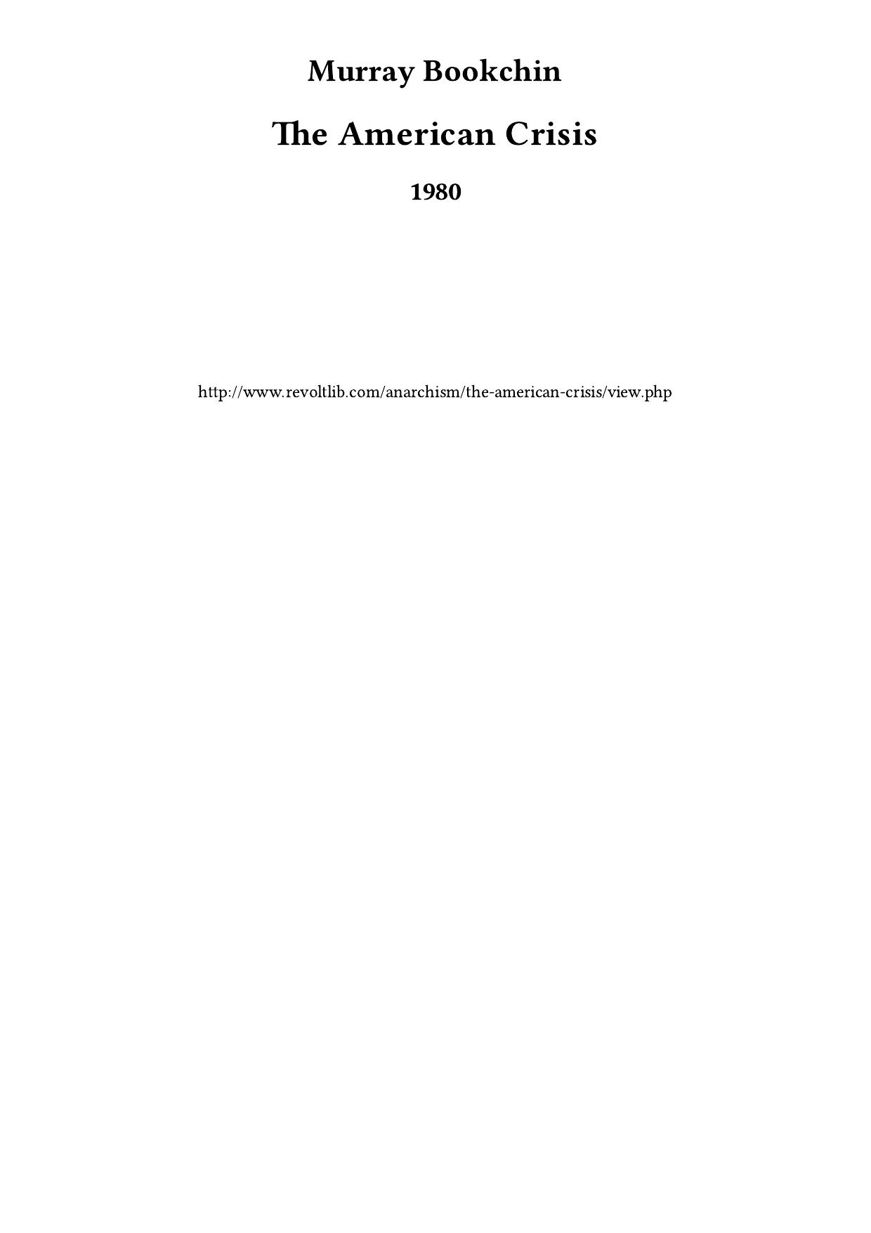 The American Crisis