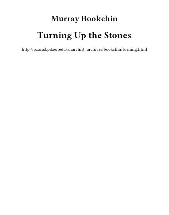 Turning Up the Stones