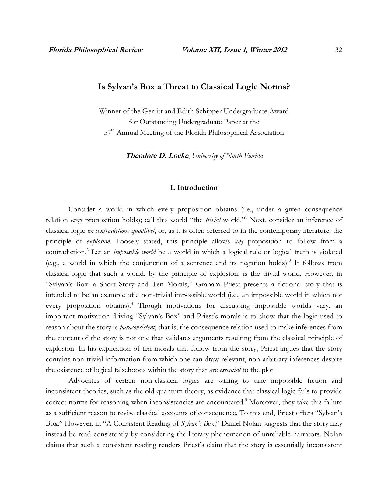 Is Sylvan's Box a Threat to Classical Logic Norms?