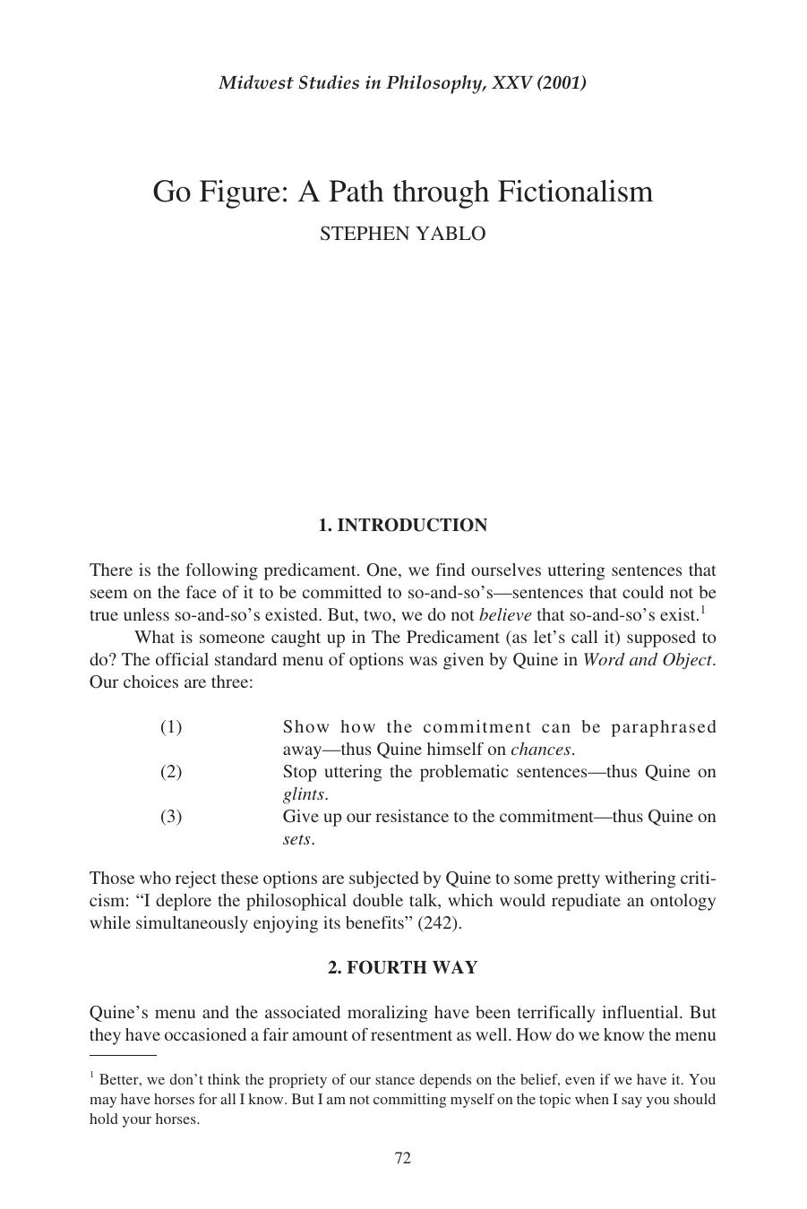 Go Figure, A Path Through Fictionalism