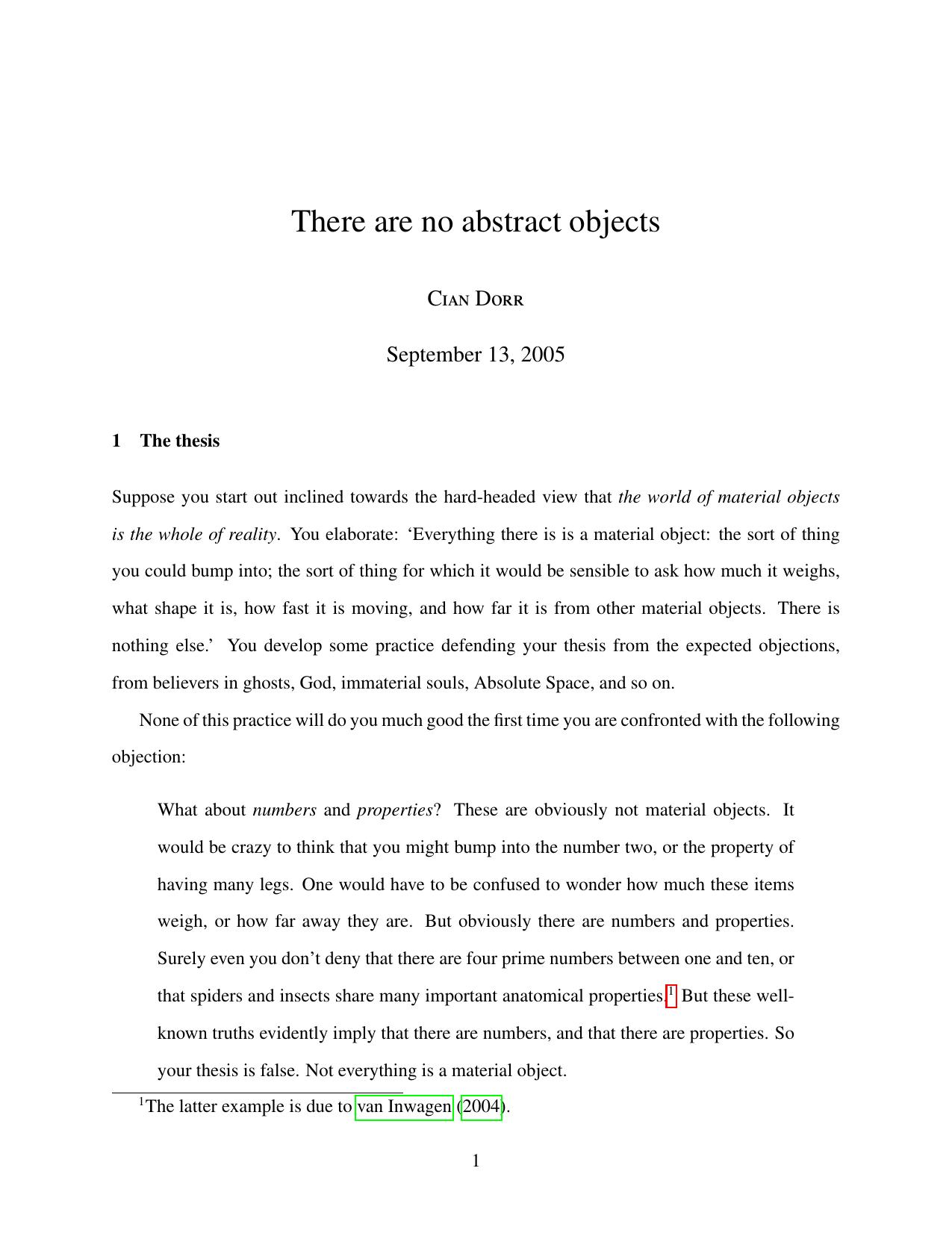 There are no abstract objects