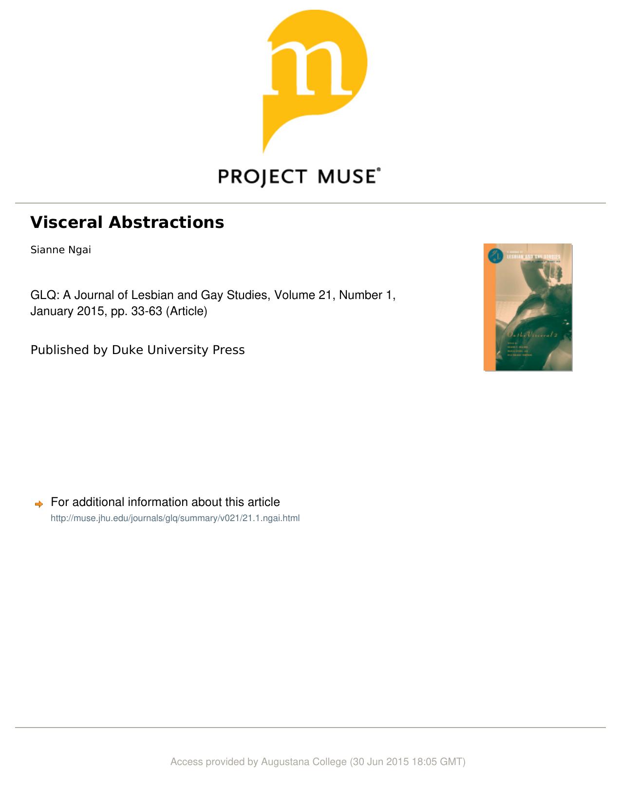 Visceral Abstractions