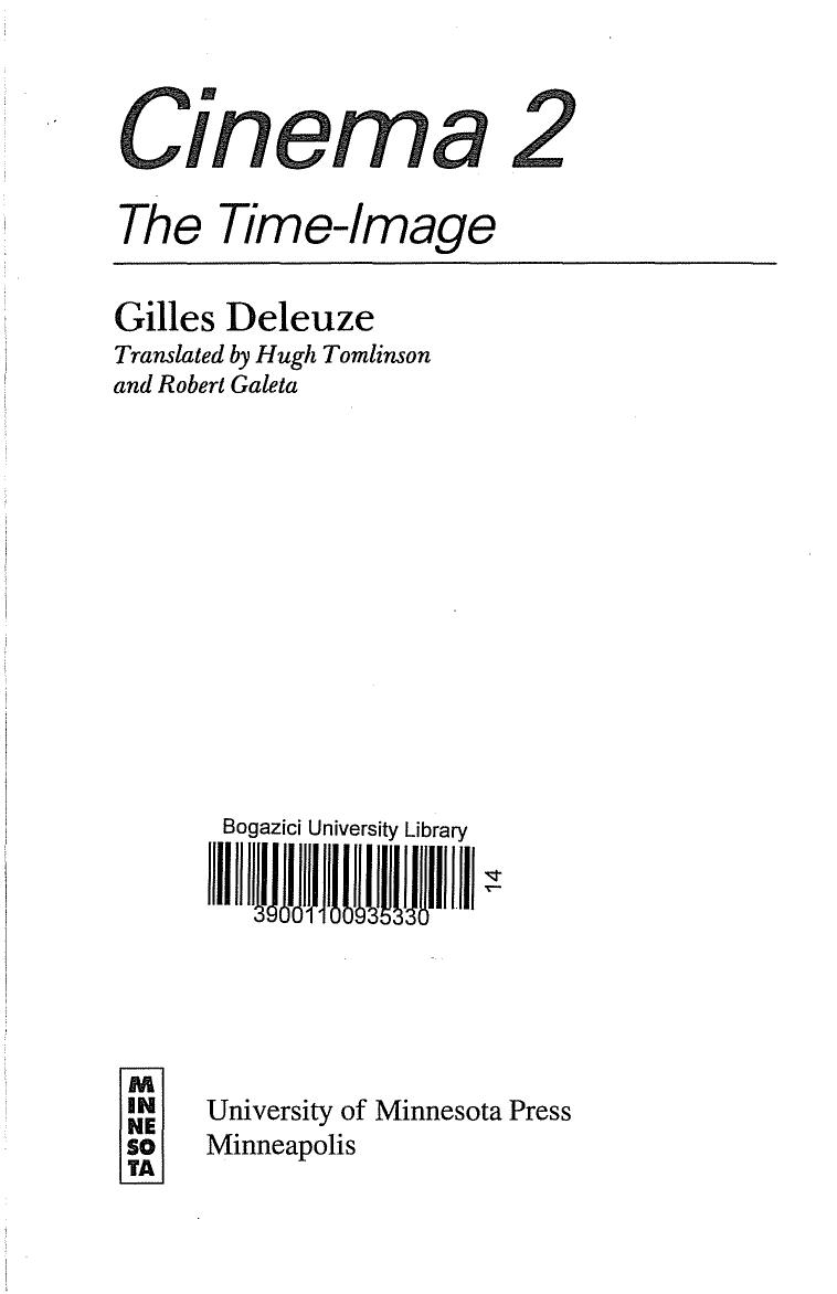 Cinema 2: The Time-Image