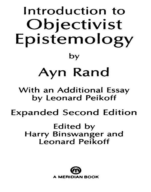 Introduction to Objectivist Epistemology