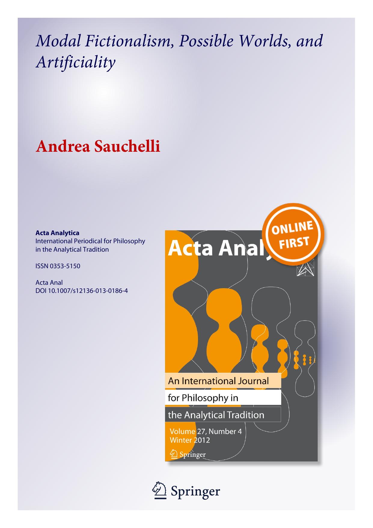 Modal Fictionalism, Possible Worlds, and Artificiality