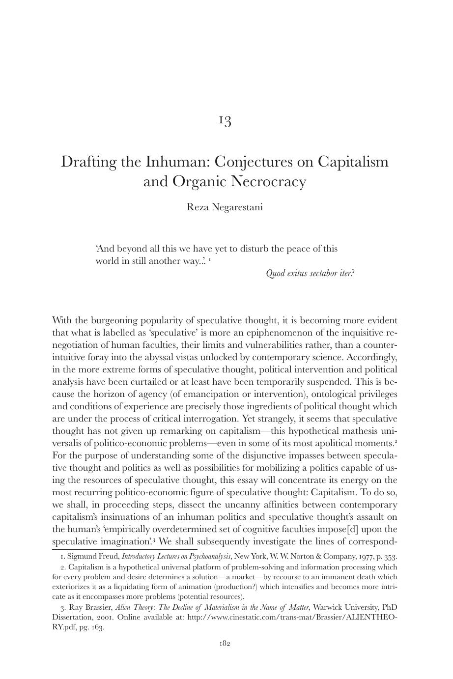 Drafting the Inhuman: Conjectures on Capitalism and Organic Necrocracy