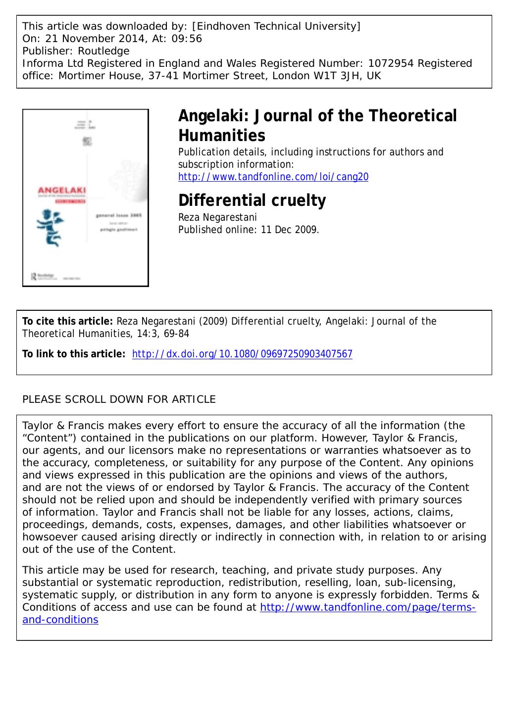 Differential Cruelty