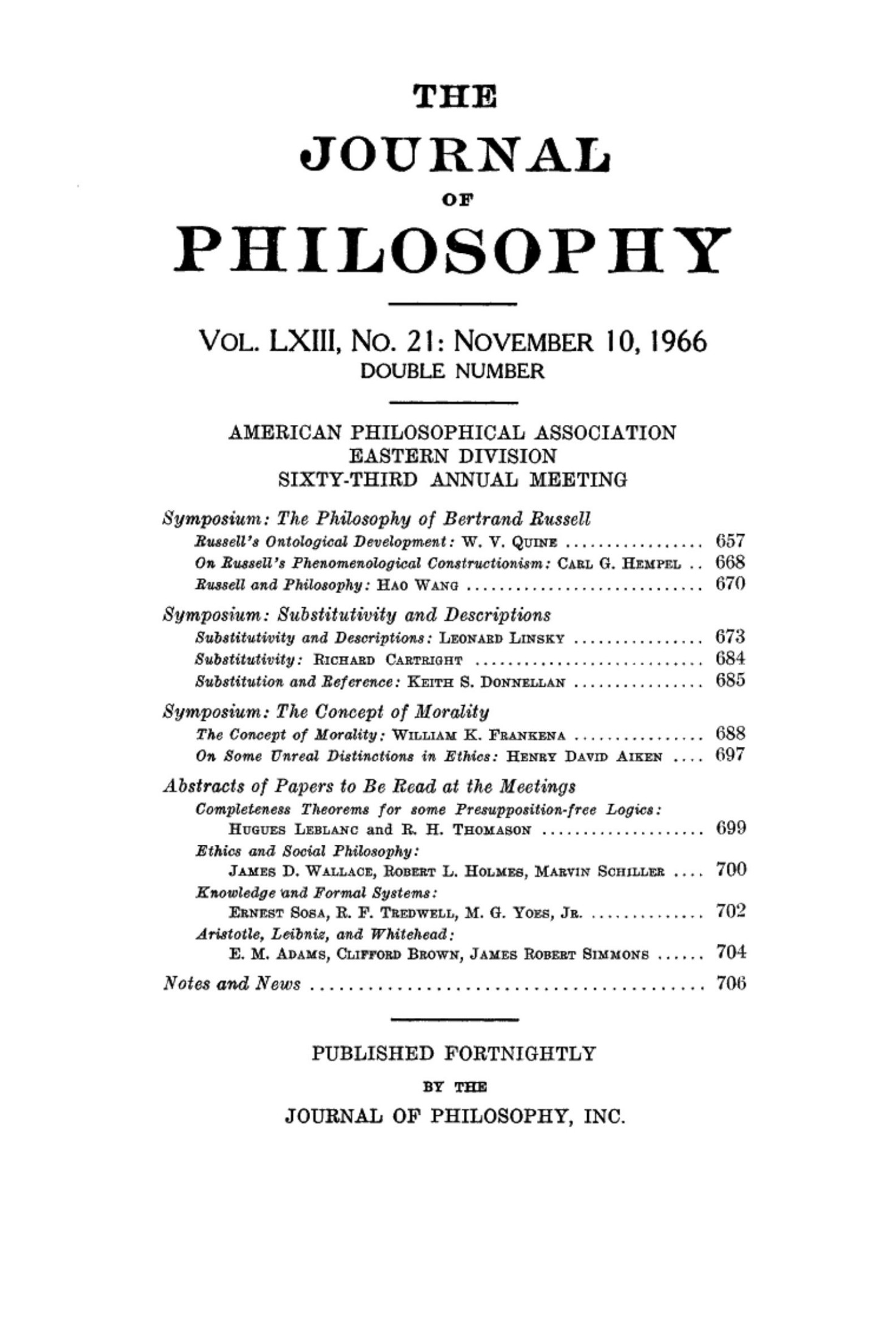 Russell's Ontological Development