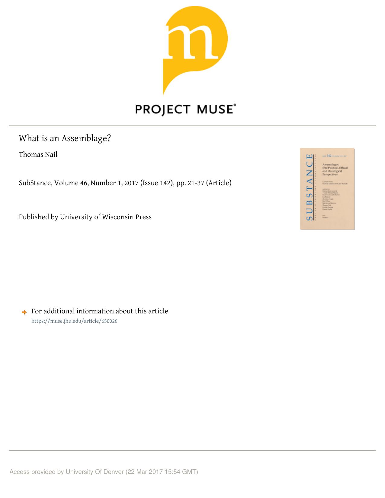 What is an Assemblage?