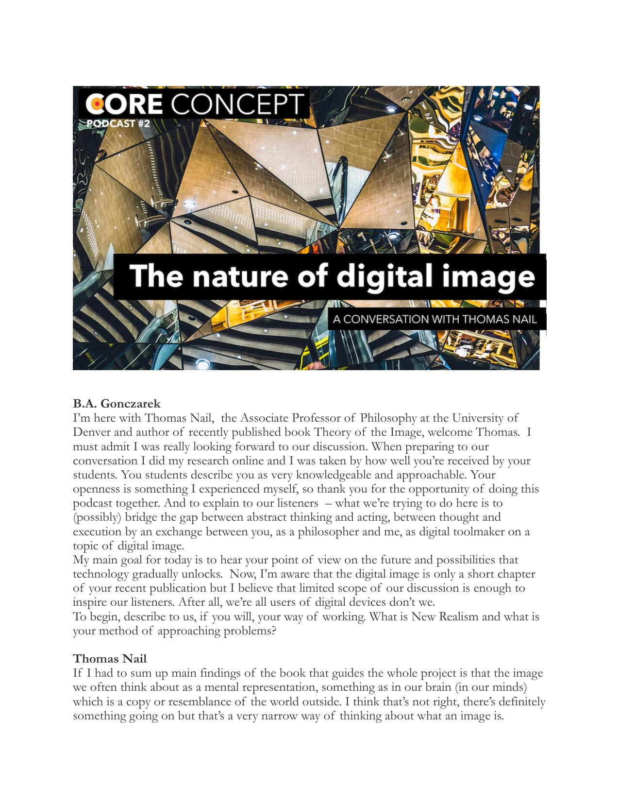 The Nature of Digital Image