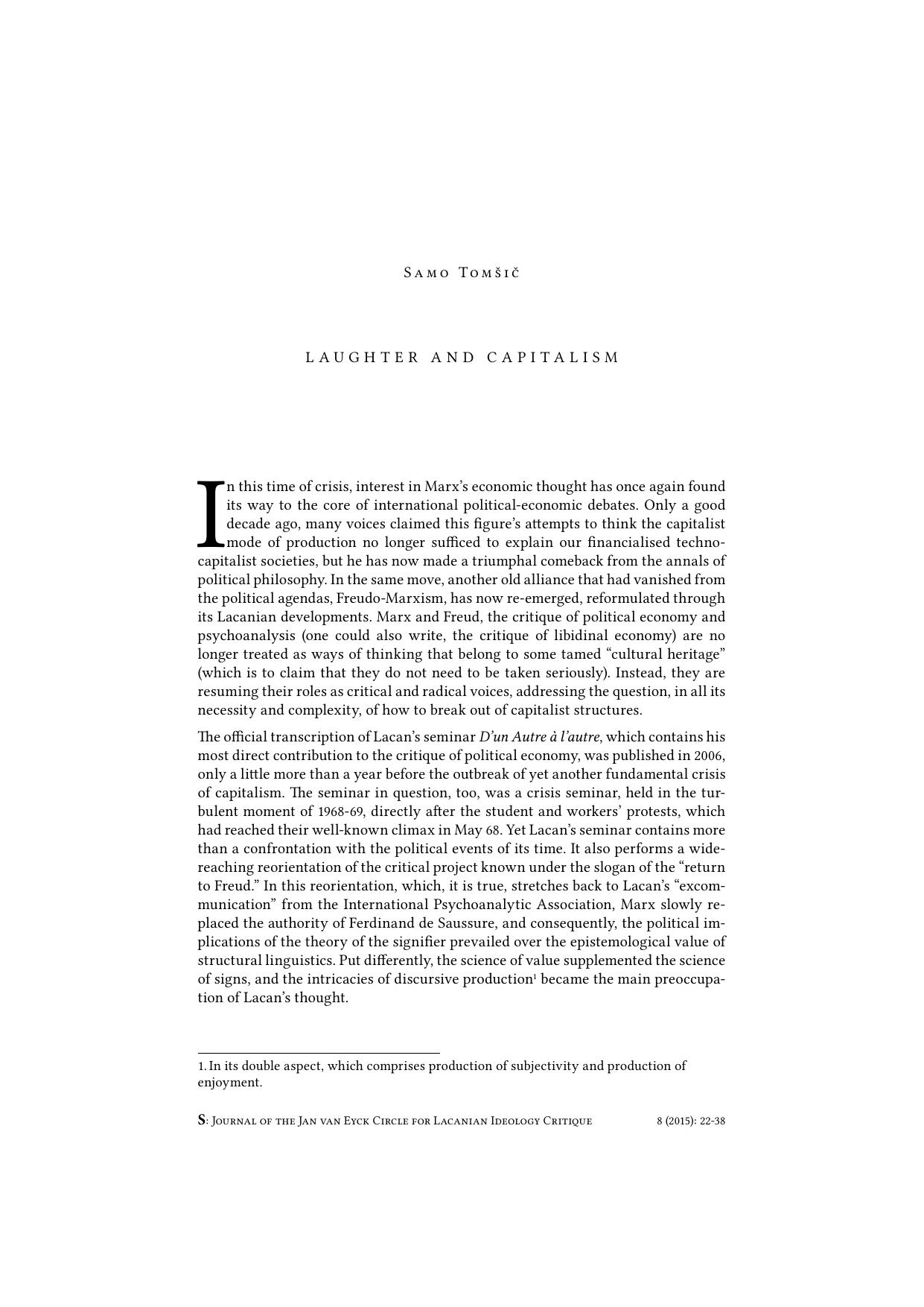 Laughter and Capitalism