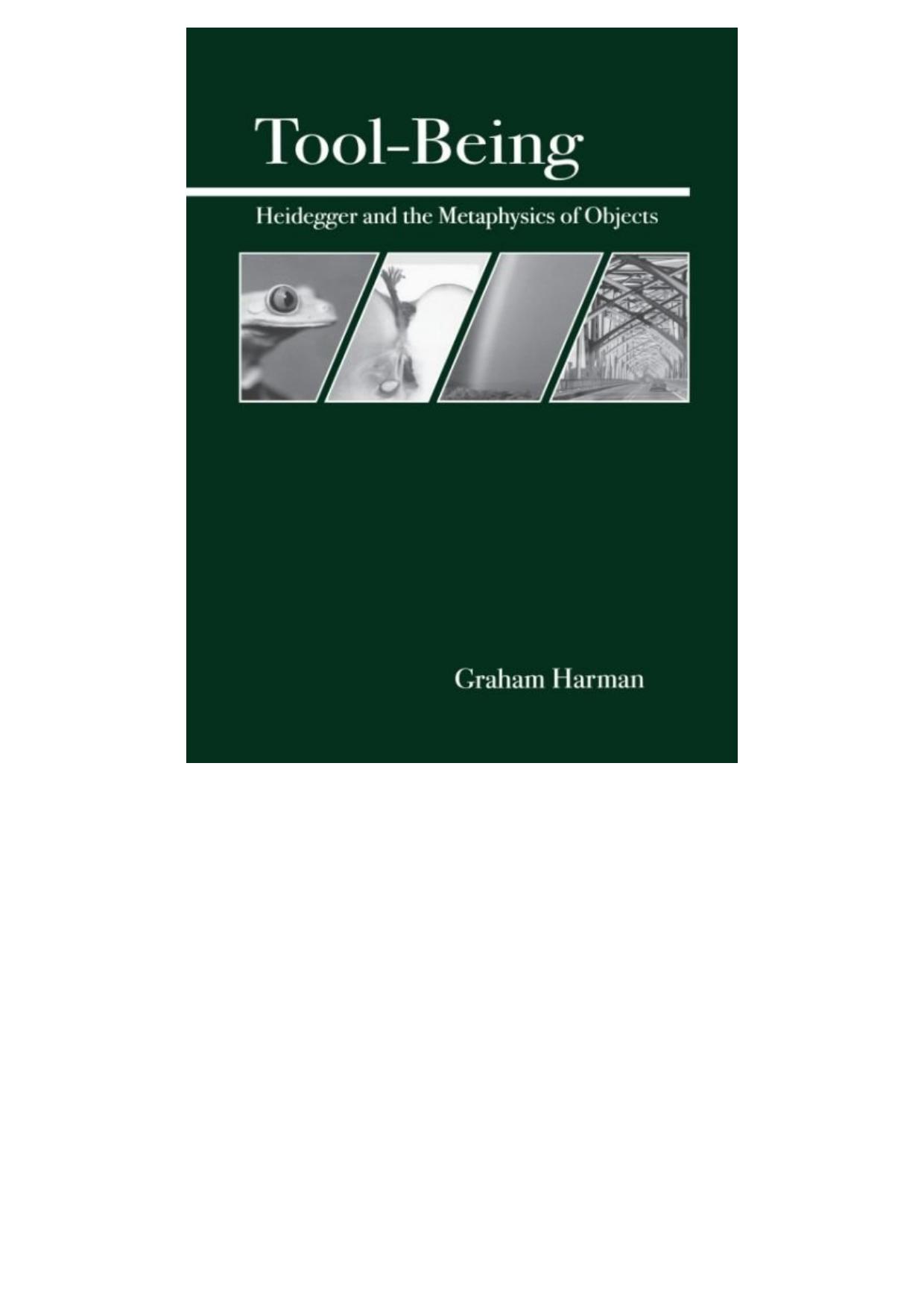 Tool-Being: Heidegger and the Metaphysics of Objects