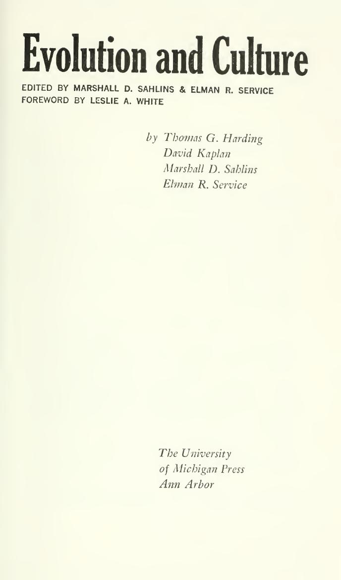 Evolution and Culture