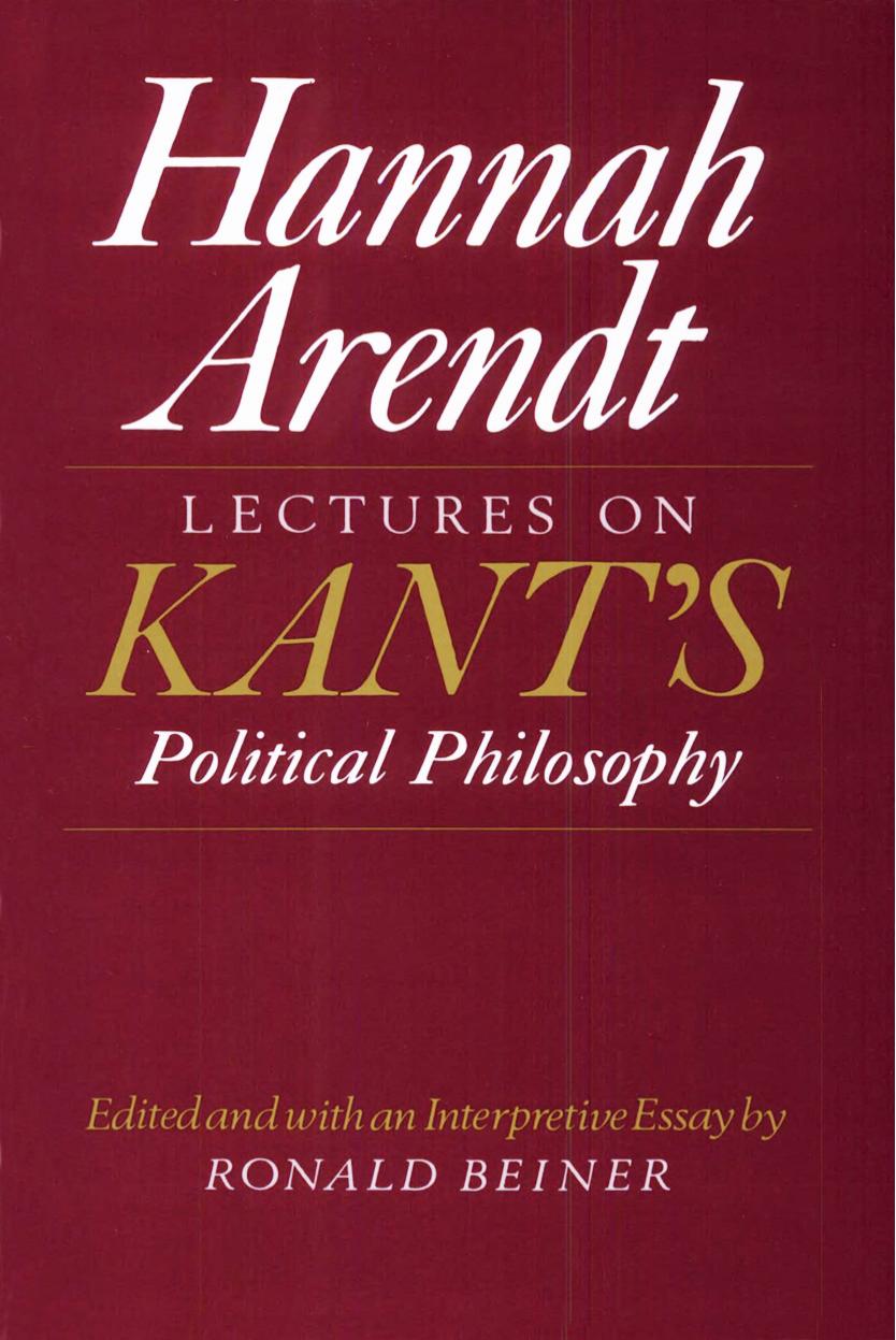 Lectures on Kant's political philosophy